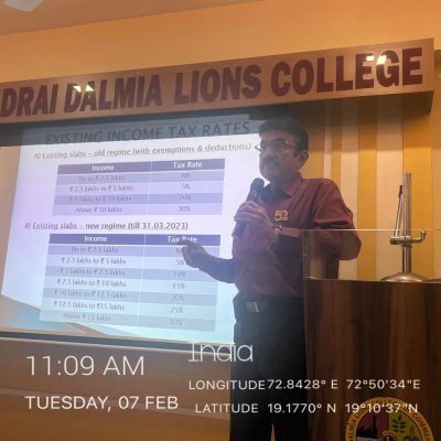 Guest Lecture on Union Budget 2023” Guest Lecture on Union Budget 2023”